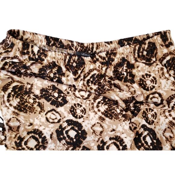 Verve Ami Skirt Womens XL Long Brown Tan 3 Tier Missing Belt Casual Workwear - Picture 3 of 6